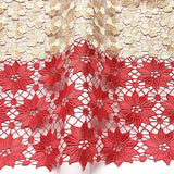 Authentic African Cord Lace Fabric 5 Yards (Red)