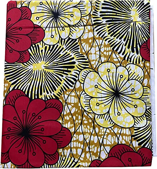 Authentic African Polyester Ankara Kente Wax Print 6 Yards (ADWAXDA)