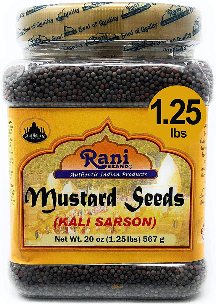 Rani Black Mustard Seeds Whole Spice (Kali Rai) 20oz (1.25lbs) 567g PET Jar ~ All Natural | Gluten Friendly | NON-GMO | Vegan | Indian Origin