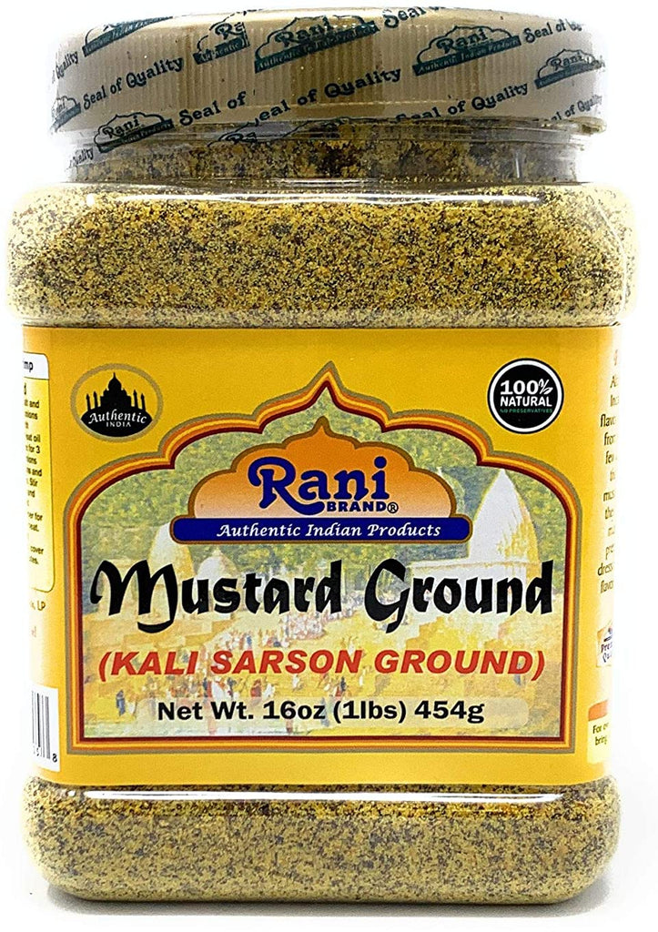 Rani Mustard Seeds Ground, Powder Spice (Rai Sarson) 16oz (454g) 1 Pound, 1lb ~ All Natural | Gluten Friendly | NON-GMO | Vegan | Indian Origin