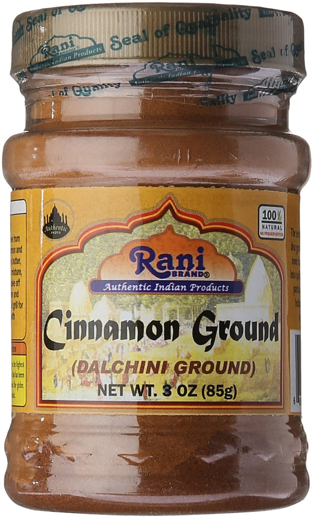 Rani Cinnamon Powder (Ground) Spice 3oz (85g) PET Jar ~ All Natural, Salt-Free | Vegan | No Colors | Gluten Friendly | NON-GMO | Indian Origin
