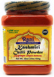 Rani Kashmiri Chilli Powder (Deggi Mirch, Low Heat) Ground Indian Spice 16oz (1lb) 454g PET Jar ~ All Natural | Salt-Free | Vegan | No Colors | Gluten Friendly | NON-GMO | Indian Origin