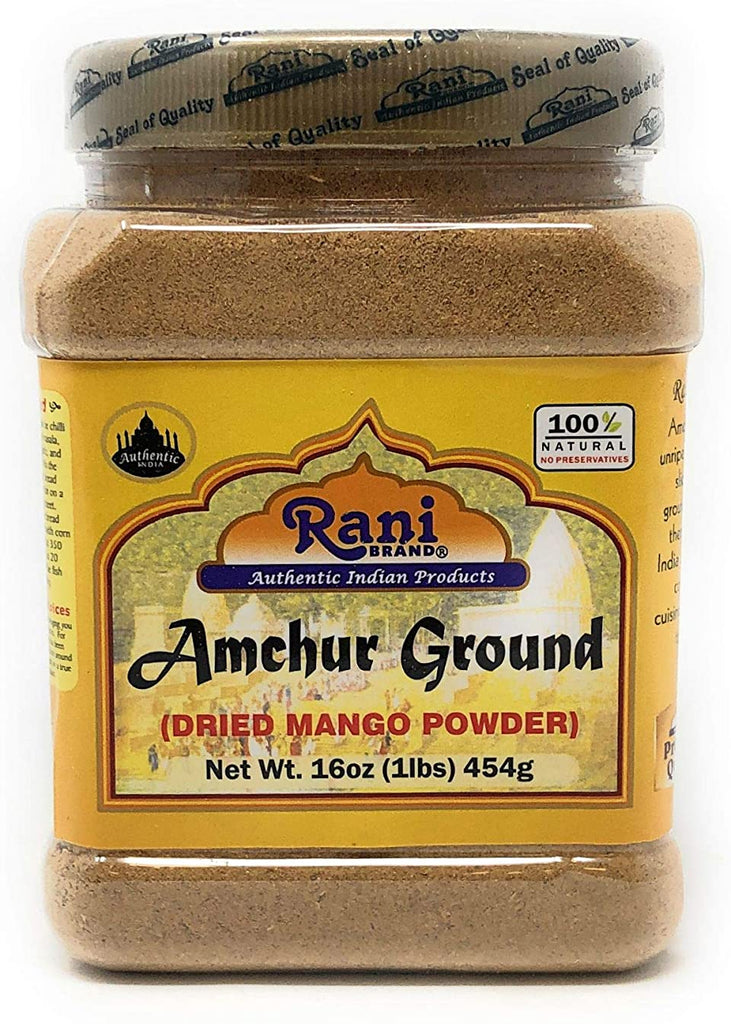 Rani Amchur (Mango) Ground Powder Spice 16oz (454g) ~ All Natural, Indian Origin | No Color | Gluten Friendly | Vegan | NON-GMO | No Salt or fillers