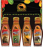 African Dream Foods Mildest and Hottest Hot Sauce Gift Pack (4 pack)