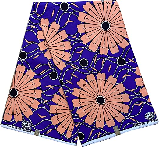 Authentic African Kente Polyester Wax Print 6 Yards