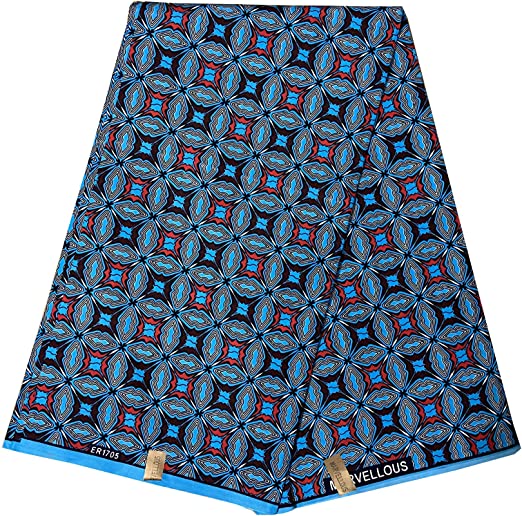 Authentic African Polyester Ankara Kente Wax Print 6 Yards (ADWAXDA)