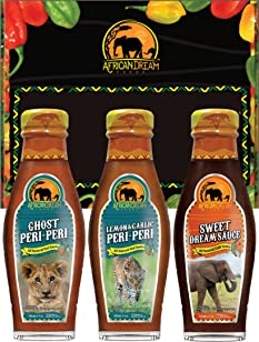 African Dream Foods Sweet and Spicy Hot Sauce Gift Pack (3 Pack)