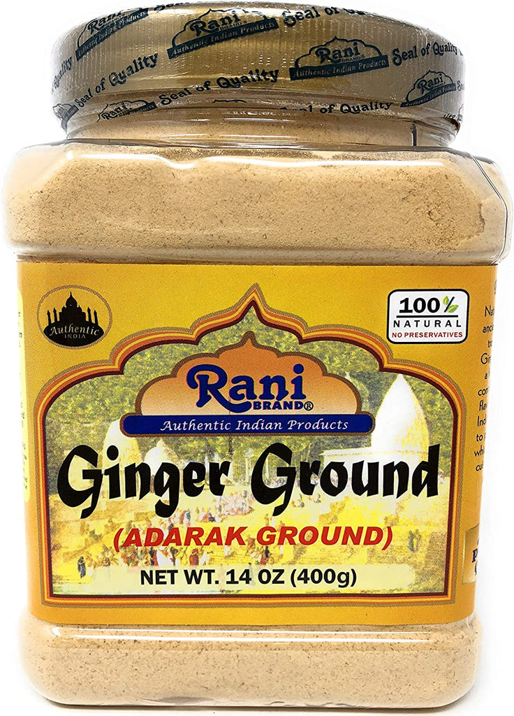 Rani Ginger (Adarak) Powder Ground, Spice 14oz (400g) PET Jar ~ All Natural | Vegan | Gluten Friendly | NON-GMO | Indian Origin