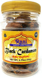 Rani Black Cardamom Pods (Kali Elachi) Whole Indian Spice 1.75oz (50g) Pet Jar ~ Natural | Vegan | Gluten Friendly | NON-GMO | Indian Origin ~ Smokey | Tsaoko | Cao Guo | Bach Dan Khau | Badi