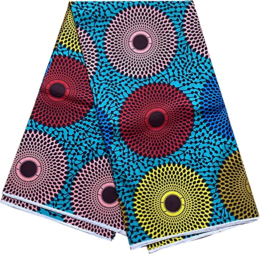 Authentic African Kente Polyester Wax Print 6 Yards