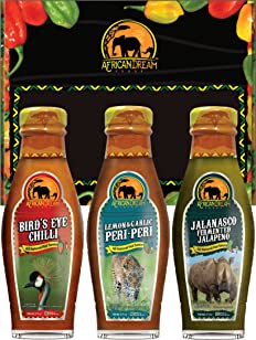African Dream Foods Mild to Spicy Sauce Gift Pack (3 pack)