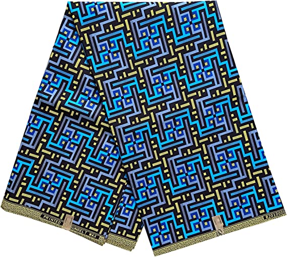 Authentic African Kente Polyester Wax Print 6 Yards