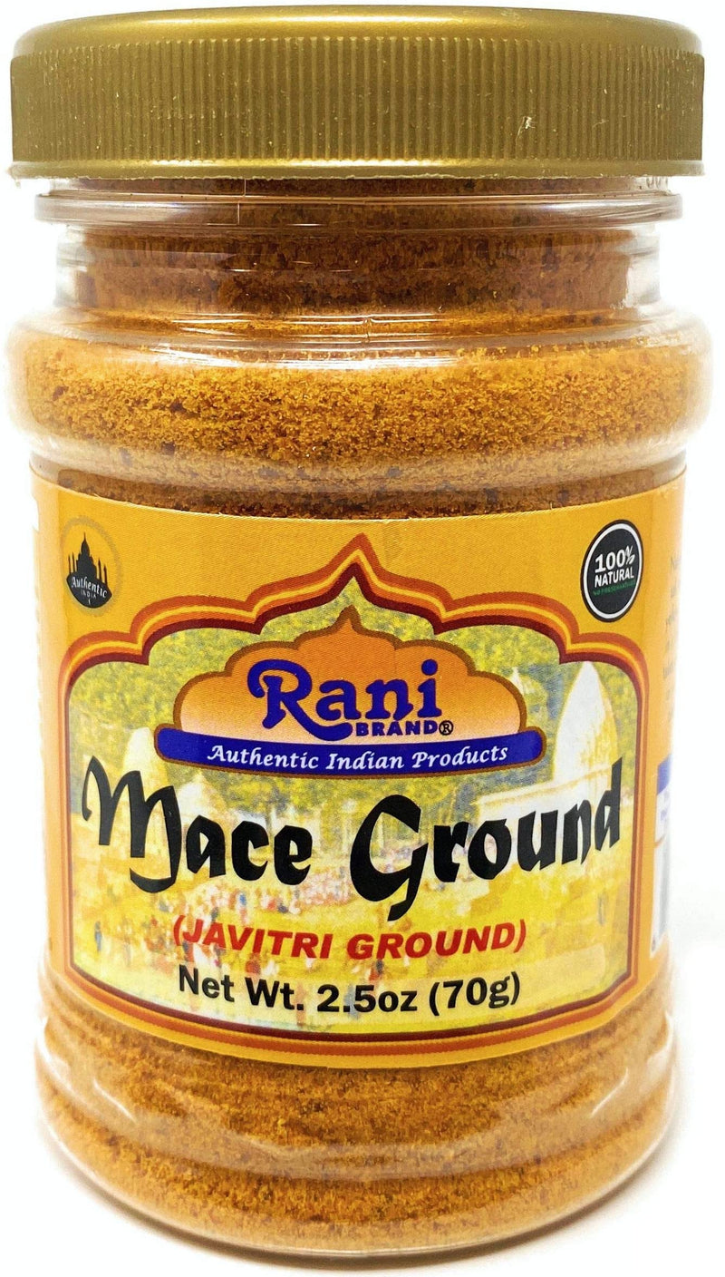 Rani Mace Ground (Javathri) Powder, Spice 2.5oz (70g) PET Jar ~ All Natural | Vegan | Gluten Friendly | NON-GMO | Indian Origin