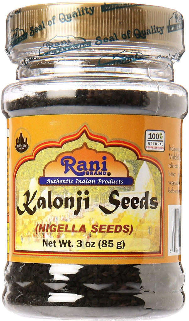 Rani Kalonji (Black Seed, Nigella Sativa, Black Cumin) Seeds 3oz (85g) PET Jar, All Natural ~ Gluten Friendly | NON-GMO | Vegan | Indian Origin
