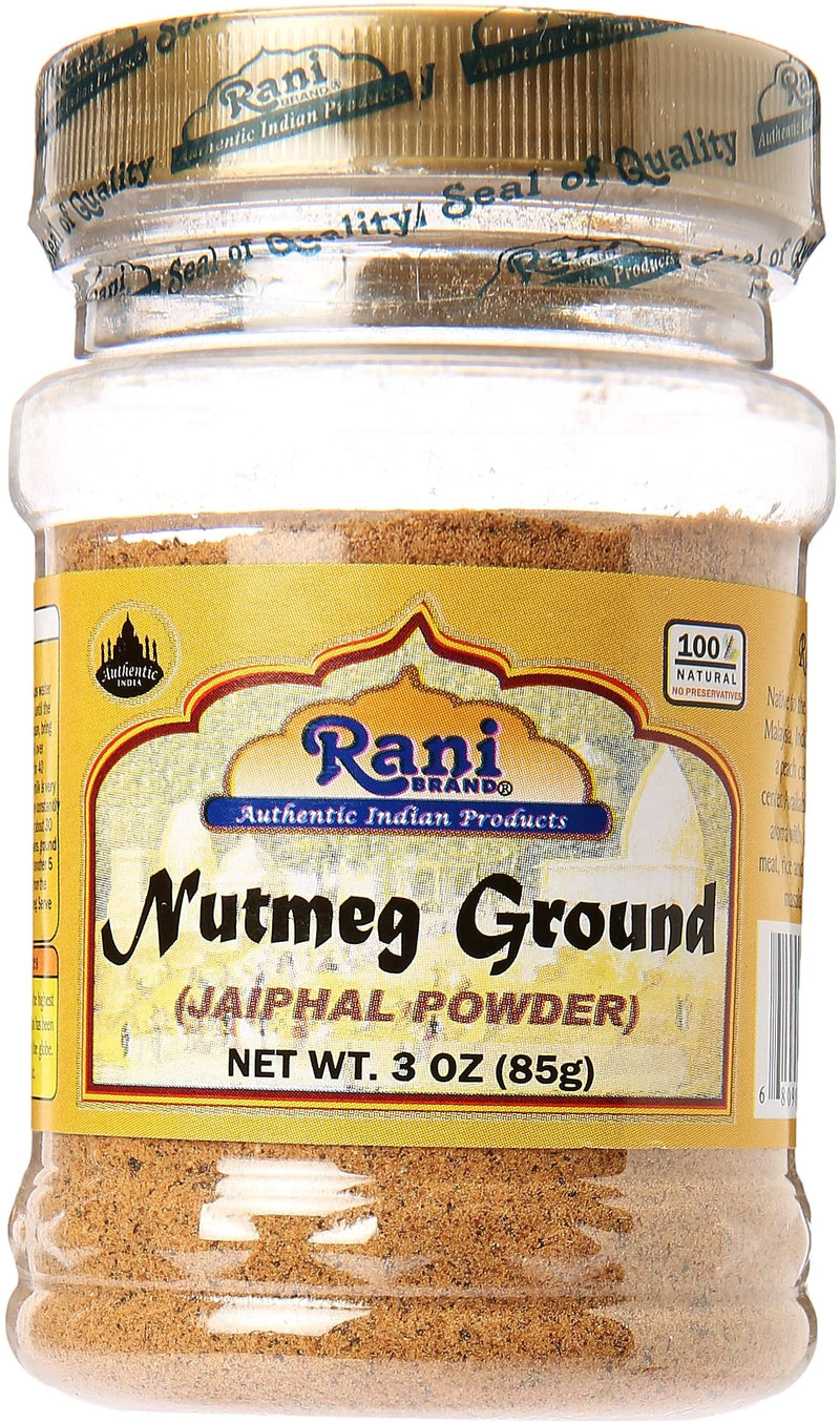 Rani Nutmeg (Jaiphul) Ground Powder Spice, 3oz (85g) ~ Natural | Vegan | Gluten Friendly | NON-GMO | Indian Origin