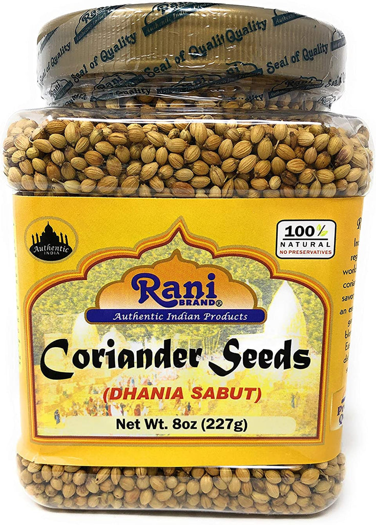 Rani Coriander (Dhania) Seeds Whole, Indian Spice 8oz (227g) ~ All Natural ~ Gluten Friendly | NON-GMO | Vegan | Indian Origin