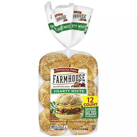 Pepperidge Farm House Hearty White Hamburger Buns