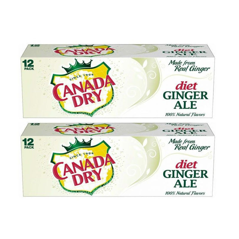 Canada Dry Diet Ginger Ale 12 oz Can (24 pack) Case