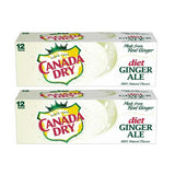 Canada Dry Diet Ginger Ale 12 oz Can (24 pack) Case