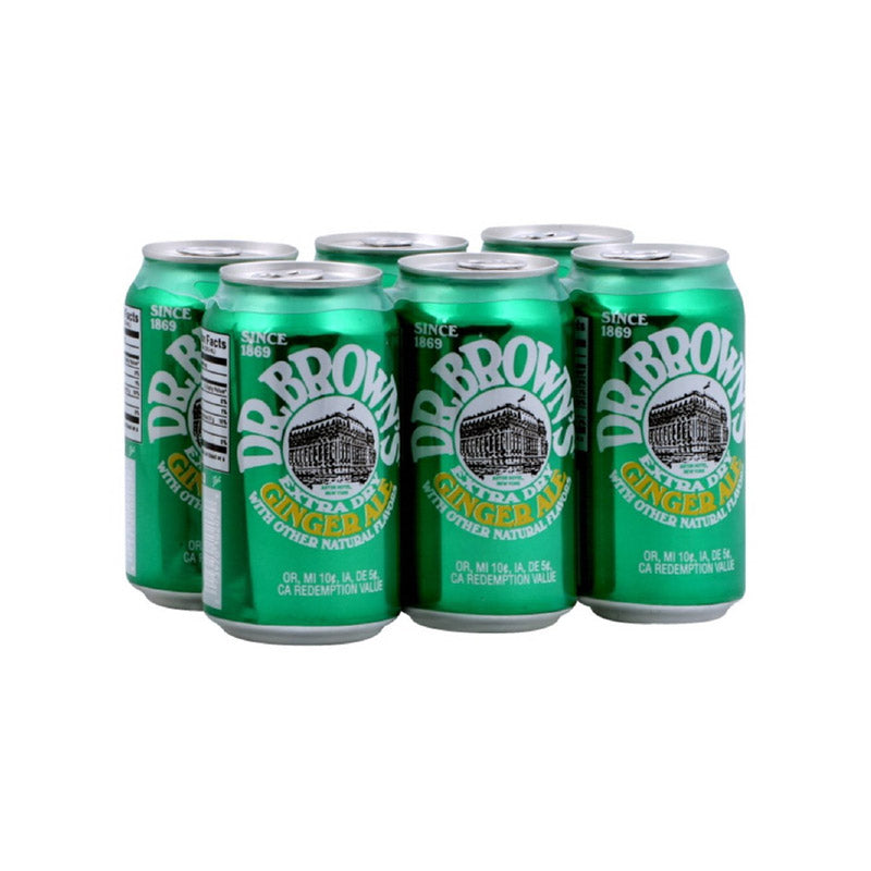 Dr. Brown’s Ginger Ale 12 oz Can (6 pack)