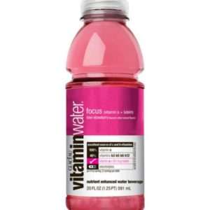 Glaceau Vitamin Water Kiwi/Strawberry (Focus) 20 oz Bottle (12 pack) Case
