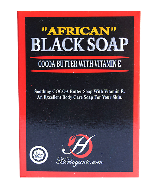 Herbal Black Soap with Cocoa Butter 100g