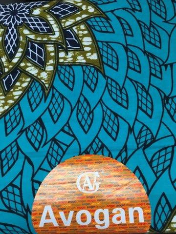 Avogan Blue Ankara Fabric