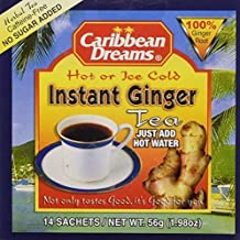 Caribbean Dreams Instant Ginger Tea Un-Sweetened 10 BAGS