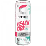 Celsius Sparkling Peach Vibe 12 oz Can (12 pack) Case