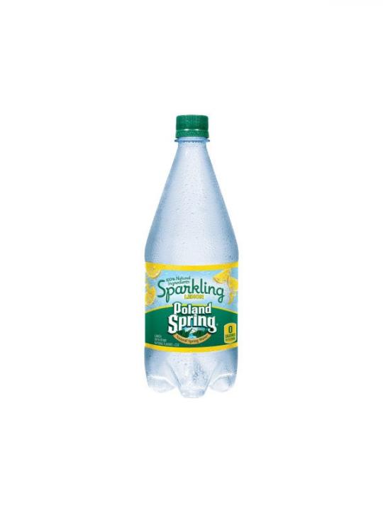 Poland Spring Sparkling Lemon 33 oz Plastic Bottle (12 pack) Case