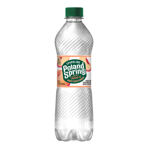 Poland Spring Sparkling White Peach Ginger 16.9 oz Bottle (24 pack) Case
