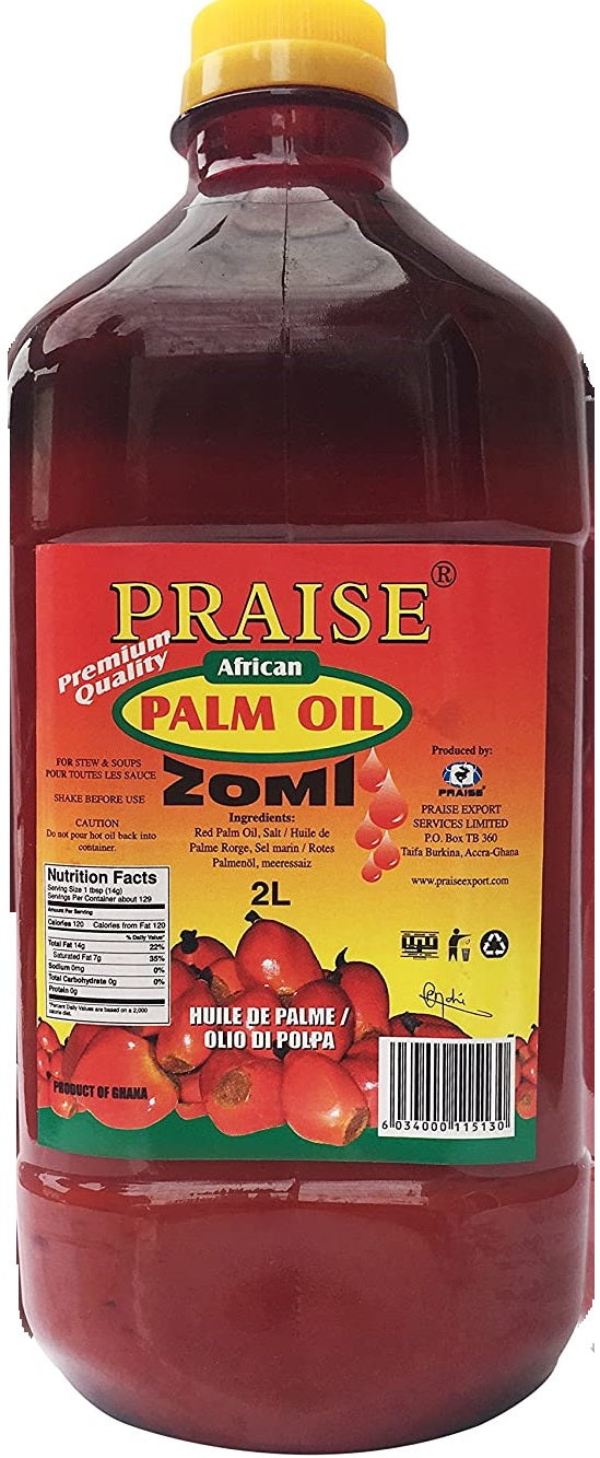 ZOMI Praise Red Palm Oil 2 LITRES X2 BOTTLES