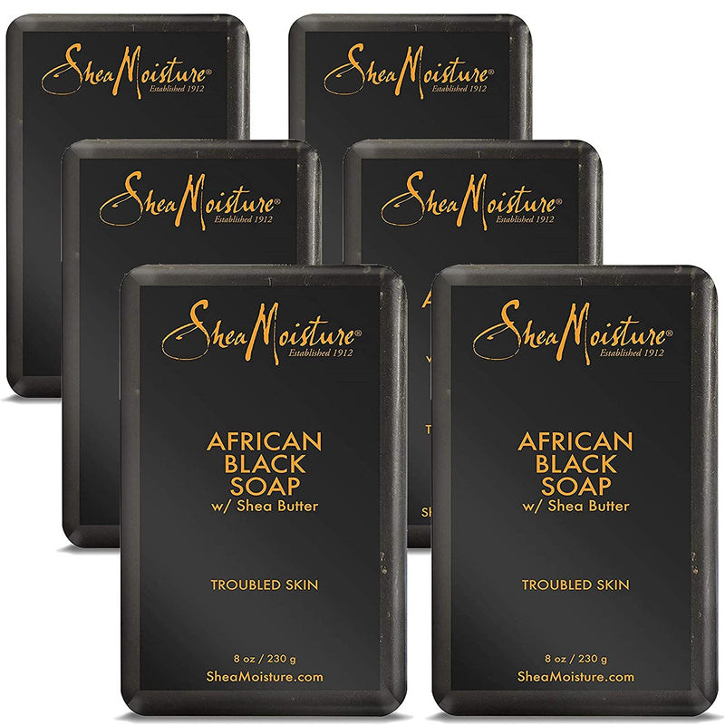 Shea Moisture African Black Soap With Shea Butter 1 Lb x 6