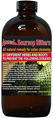 Organic Herbs Amenazel Soursop Bitters,Liquid, 16oz x12 bottles /case