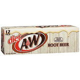 A&W Diet Root Beer 12 oz Can (24 pack) Case