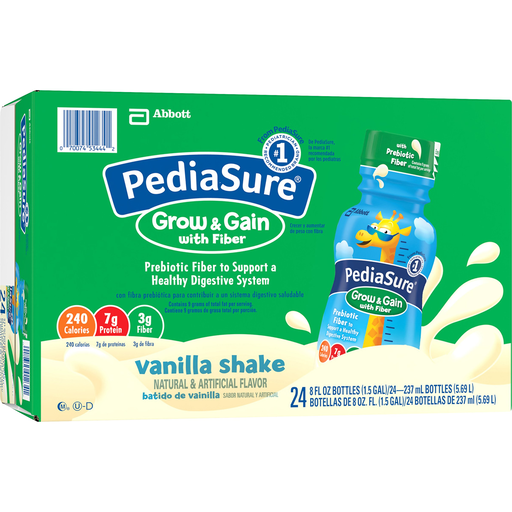 PediaSure Grow & Gain with Fiber Nutrition Shake Vanilla Ready to Drink Bottles