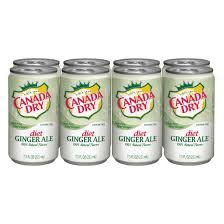 Canada Dry Diet Ginger Ale 7.5 oz Mini Can (24 pack) Case