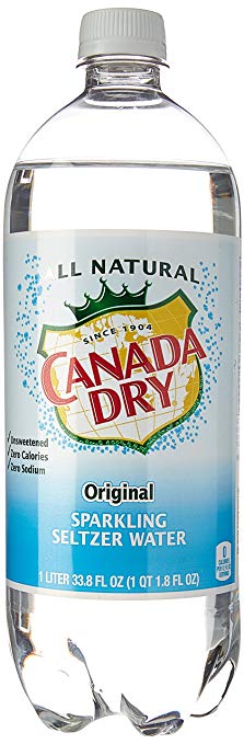 Canada Dry Seltzer 1 Liter Bottle (12 pack) Case