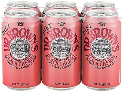 Dr. Brown’s Diet Black Cherry 12 oz Can (6 pack)