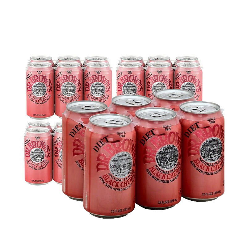 Dr. Brown’s Diet Black Cherry 12 oz Can (24 pack) Case