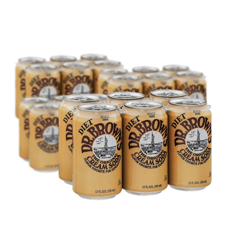 Dr. Brown’s Diet Cream 12 oz Can (24 pack) Case