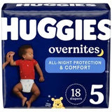 Huggies Overnites Nighttime Baby Diapers, Size 5