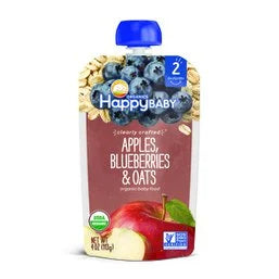 Happy Baby Apples, Blueberries & Oats 4 oz