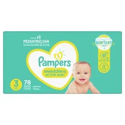 Pampers Swaddlers Active Baby Diaper Size 3