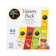 4C Foods Iced Tea Mix, Sugar Free, Variety Pack