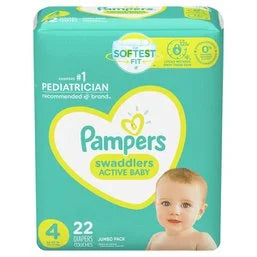 Pampers Swaddlers Active Baby Diapers Size 4