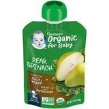 Gerber Organic for Baby Pear Spinach Baby Food 3.5 oz