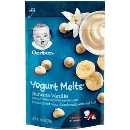 Gerber Yogurt Melts Banana Vanilla Freeze Dried Yogurt & Fruit Snacks 1 oz