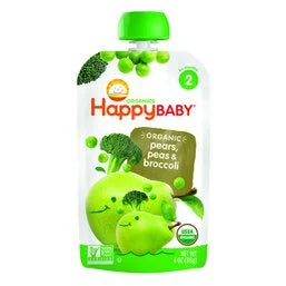 Happy Baby Pears, Peas & Broccoli 3.5 oz