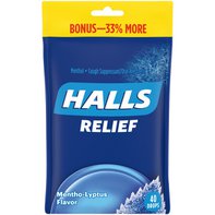 Halls Relief Mentho Lyptus Cough Suppressant Oral Anesthetic Menthol Drops